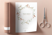 Watercolor wild flowers greenery, an Illustration by MariGraphic boutique (Thumbnail 10 of 11)