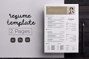 Vol.47 Resume & CV Template, a Resume Template by Hito Graphic (Thumbnail 1 of 8)