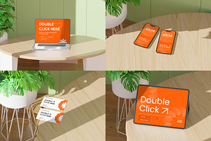 Saga Device Mockup on Table, a Device Mockup by orenjidesign