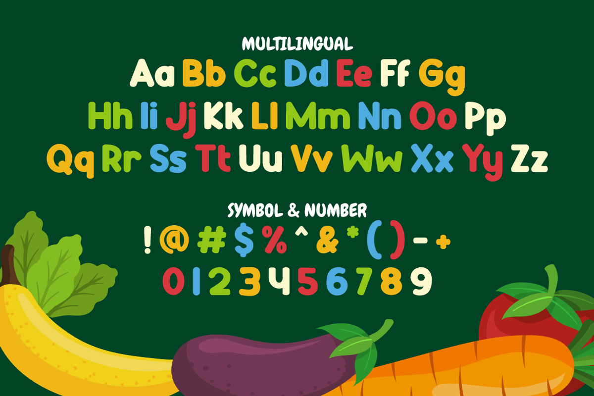 Green Delight - Quirky Vegetarian, a Font by PutraCetol Studio (Photo 10 of 11)