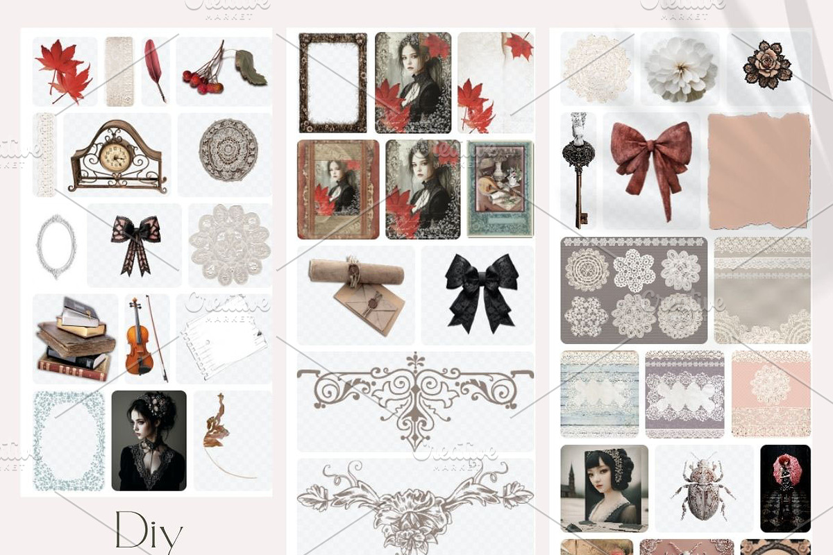 LACE COLLAGE ELEGANT KIT, a Design Template by Alisa Mikibith Art (Photo 9 of 11)