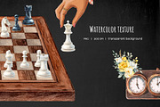 Watercolor chess game clipart, an Object Illustration by Art and Funny (Thumbnail 8 of 8)