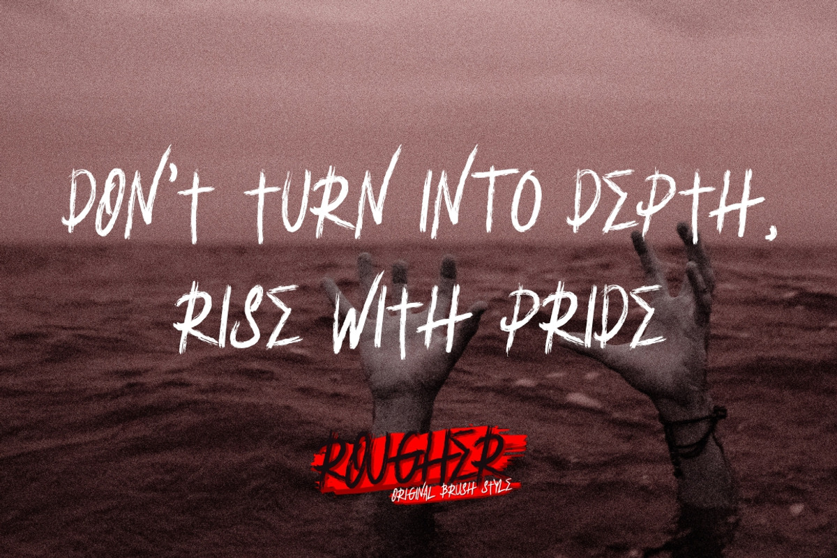 Rougher Brush Font, a Blackletter Font by PutraCetol Studio (Photo 11 of 13)