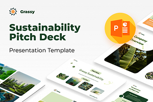 Grassy-Sustainability Pitch Deck PPT, a Presentation Template by Premast