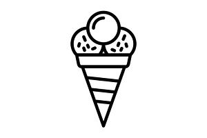 Ice Cream Line Icon, an Icon by Pexelpy