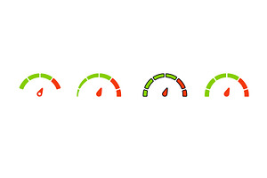 Fuel level indicators showing, an Illustration by skripnikbb