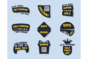 Sticker set for online business, a Marketing Template by andrii-pozdniakov