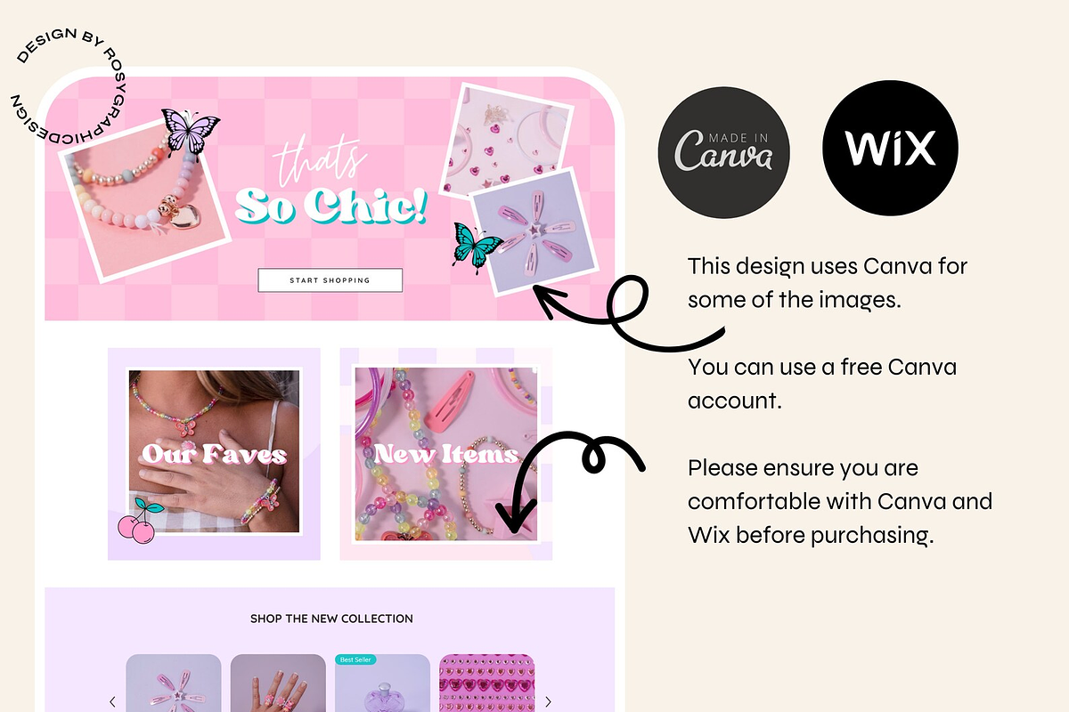 Wix Website Template - Pretty Things, a Wix Template by The Pixel Palace (Photo 3 of 9)