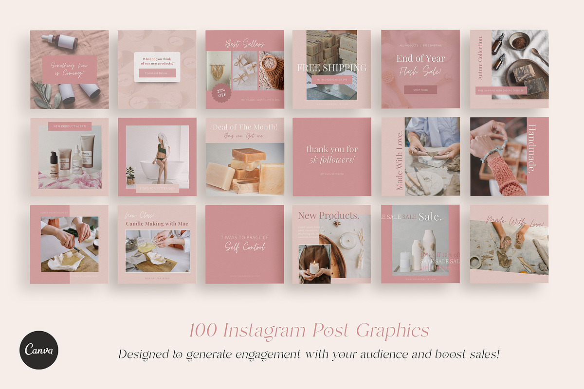 100 Social Media Post Templates, a Social Media Template by Gebers Marketing & Design (Photo 6 of 10)