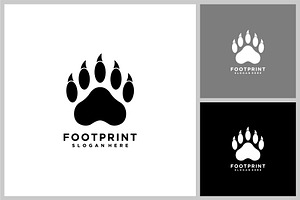 bear footprint silhouette design, a Branding & Logo Template by quadrazo