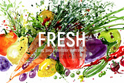FRESH – watercolor illustration., an Illustration by ARTVracovska (Thumbnail 1 of 5)