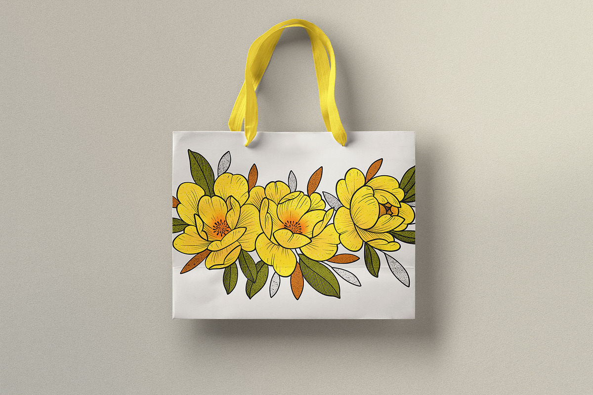 Flower Set “Yellow mood”, an Illustration by Maria Summer (Photo 3 of 9)