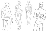 Male Fashion Figure Templates, a Person Illustration by Shorena Design (Thumbnail 4 of 5)