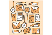 office icon doodle style bundle, an Object Illustration by foxndeer (Thumbnail 3 of 4)