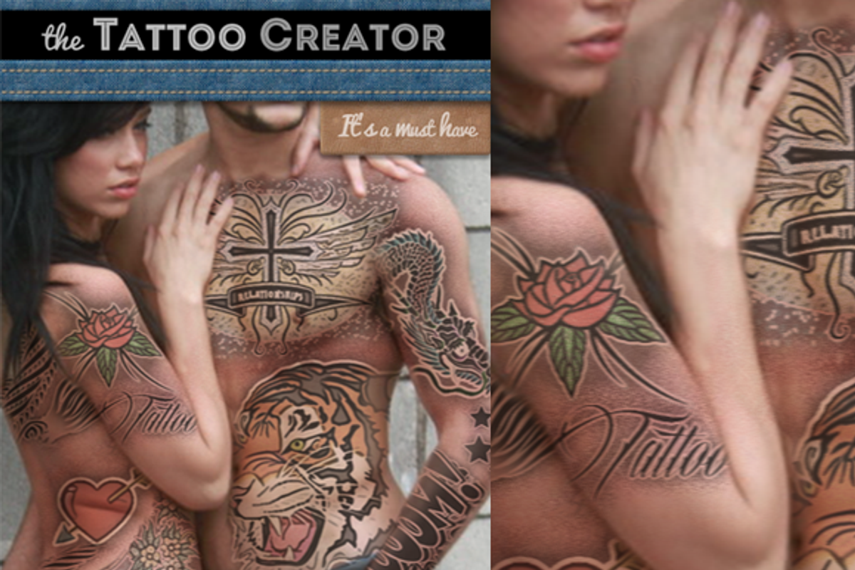 Tattoo Creator Photoshop Mockup, a Product Mockup by psddude (Photo 1 of 3)