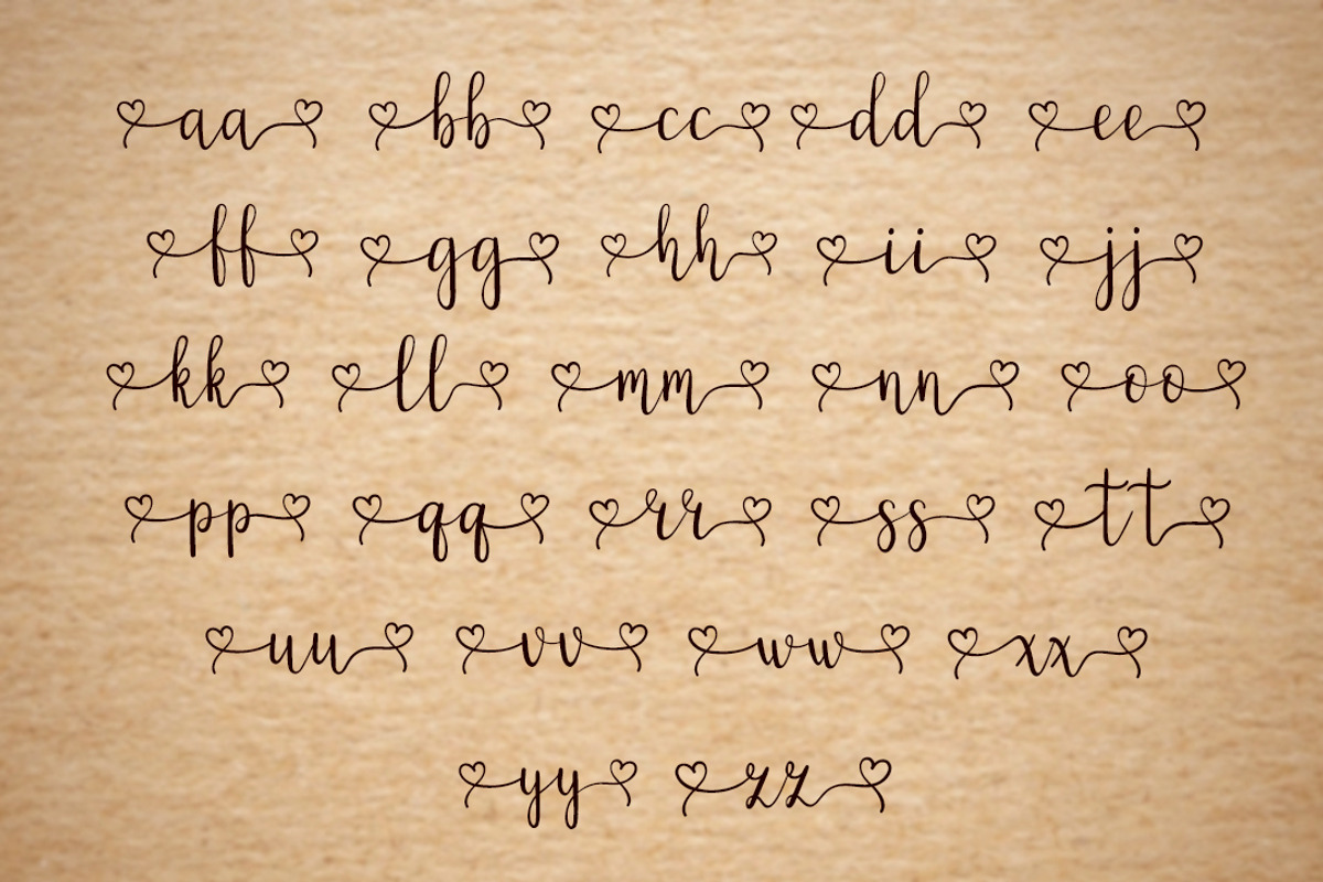 Love font, a Script Font by JuliaKJ (Photo 4 of 5)