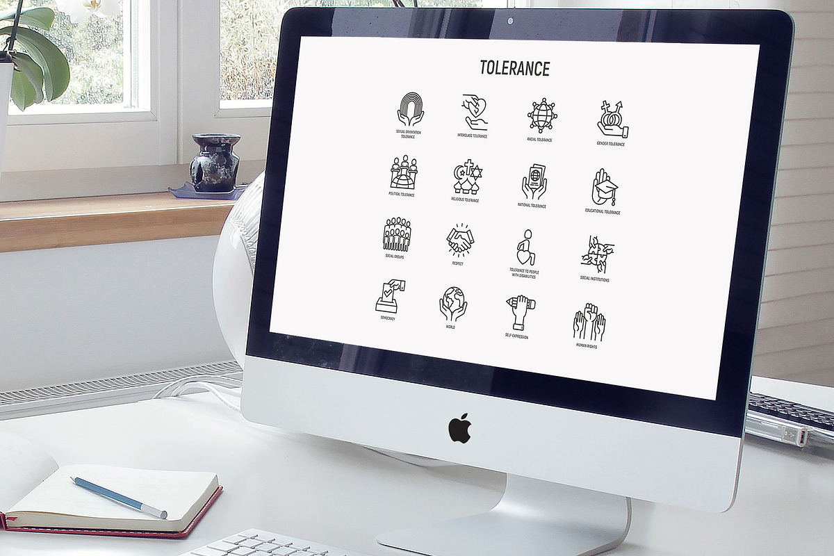 Tolerance | 16 Thin Line Icons Set, a Solid Icon by Alex Blogoodf (Photo 8 of 11)