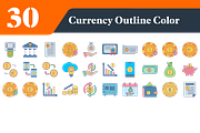 Currency Outline Color Icons Bundle, an Outline Icon by EllaMaiyaali (Thumbnail 3 of 3)