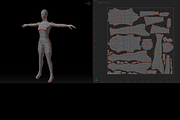 Realistic Female Base Mesh in T-Pose, a Characters & Person 3D Model by Casa Mandarina (Thumbnail 8 of 9)