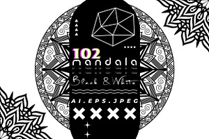 High Quality Mandala Clipart Bundle