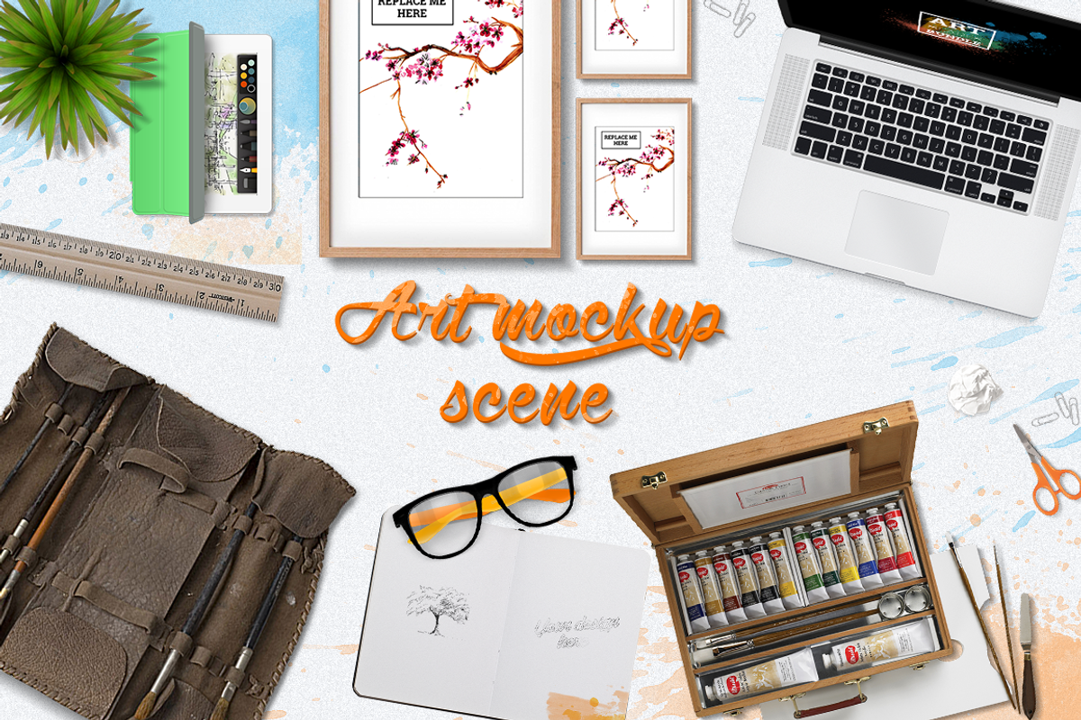 Artist scene Mock Up creator, a Pens & Pencil Mockup by Leschinger.cz (Photo 1 of 3)