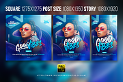 Good Vibes Flyer Template, a Social Media Template by FAS-DESIGN (Thumbnail 1 of 4)