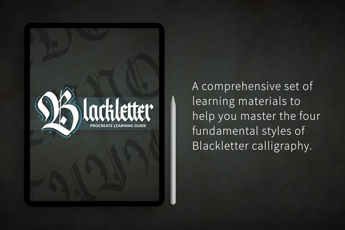 Blackletter Procreate Learning Guide, a Brush Add-On by Jake Rainis (Photo 2 of 9)