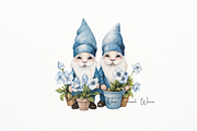 Watercolor Cute Gothic Garden Gnomes, a Person Illustration by New-School-Wave (Thumbnail 4 of 5)