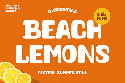 Beach Lemons - Playful Summer Font, a Handwritten Font by AQR Studio