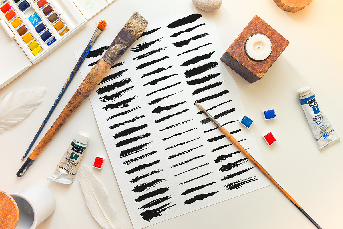 Vector Brush Strokes for Illustrator, an Object Graphic by Giordano Aita Graphics (Photo 2 of 3)