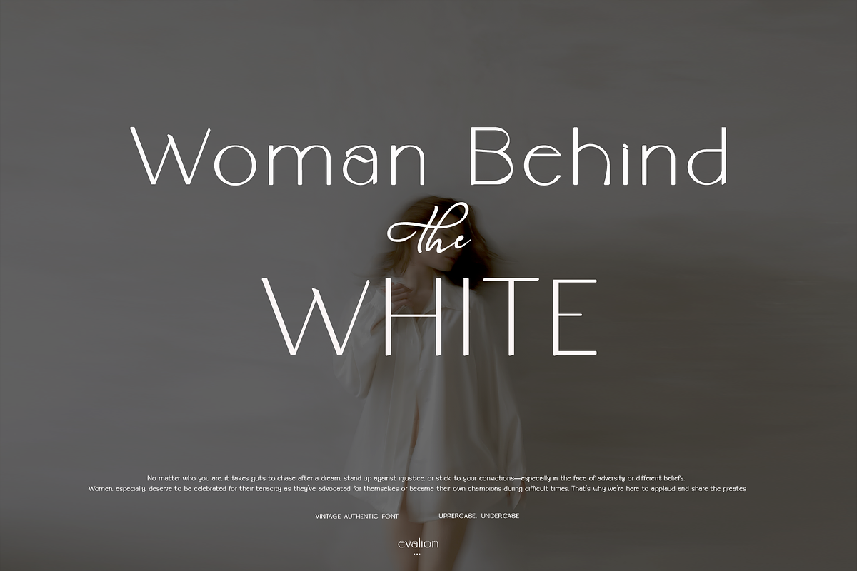 Evalion - Vintage Font, a Sans Serif Font by ivan_artnivora (Photo 2 of 4)