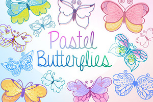 Pastel Butterflies Collection