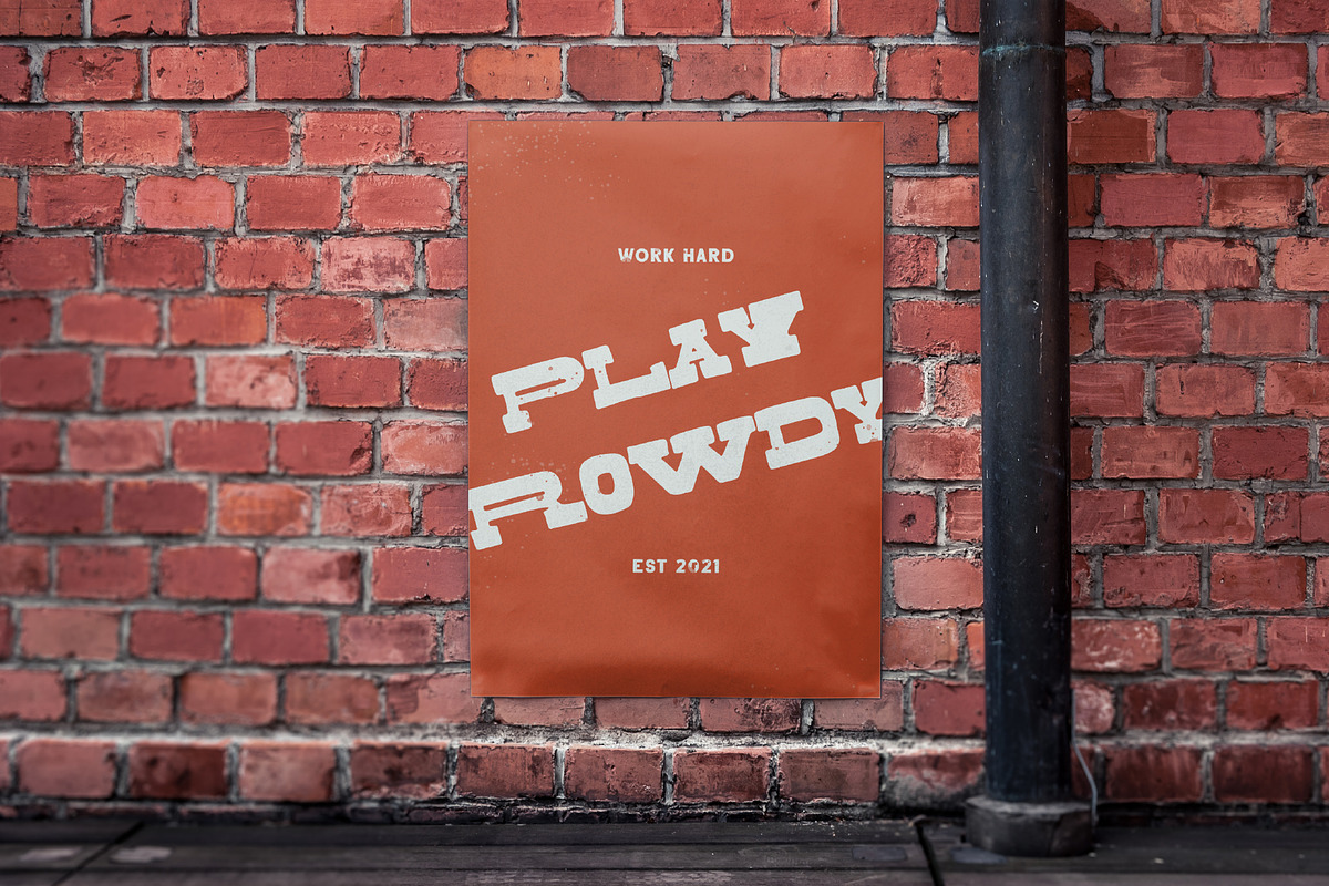 Rowdy, a Slab Serif Font by Midnight Grim (Photo 7 of 8)