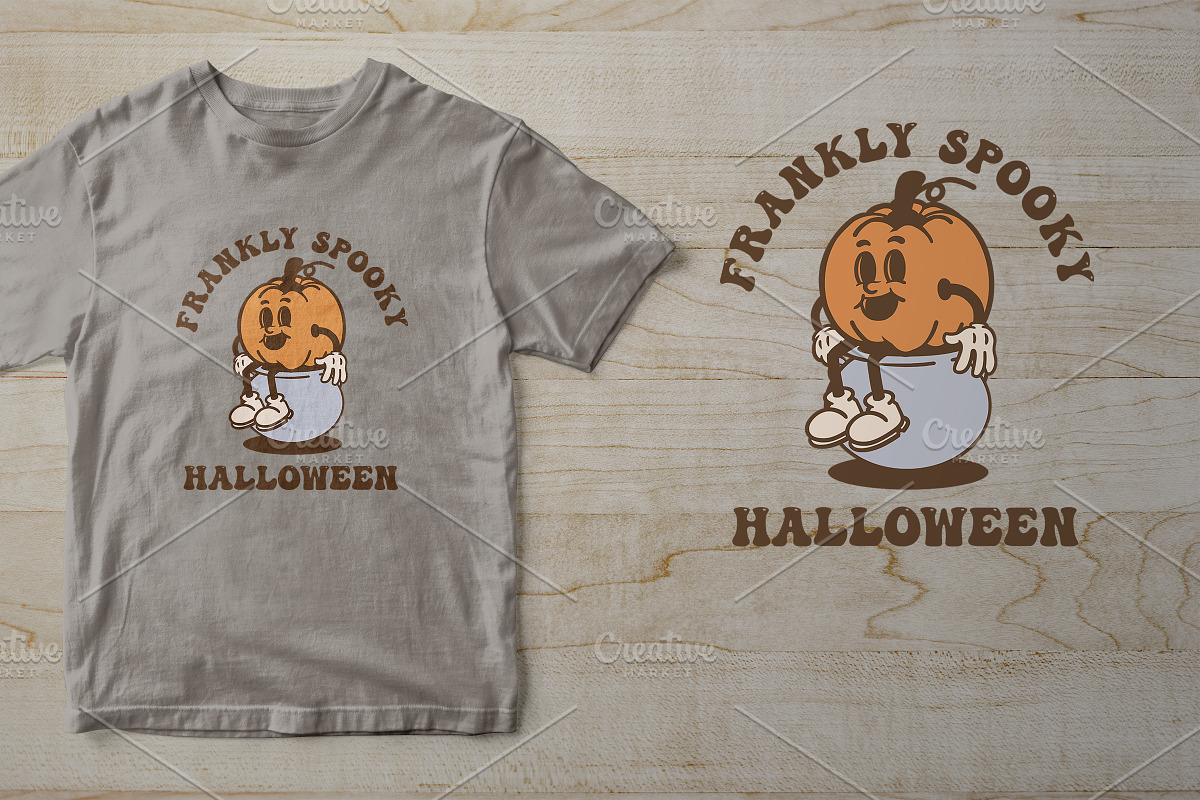 Halloween Pumpkin Cartoon Vintage, an Illustration by vectstudio (Photo 5 of 5)