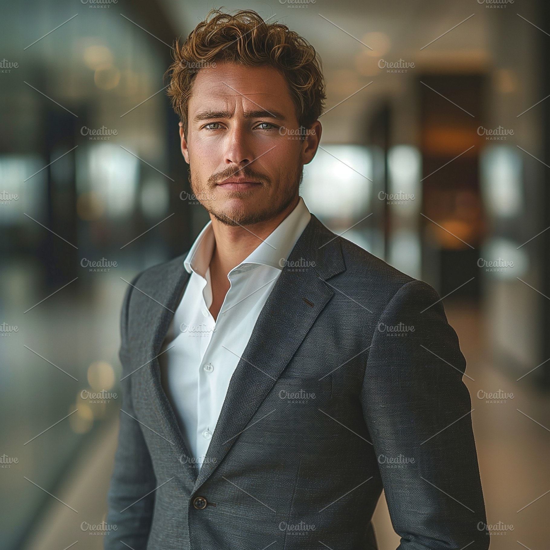 Confident Caucasian man in a tailored suit, exuding professionalism and charm i, a Person Photo by ImageMir
