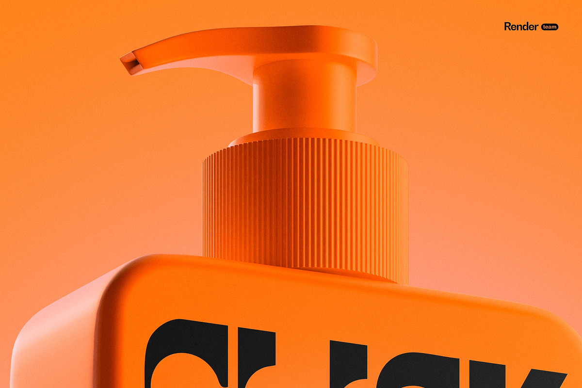 Pump Bottle Mockup Set, a Packaging Mockup by Renderteam (Photo 10 of 18)
