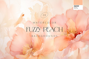 Fuzzy Peach Floral Backgrounds