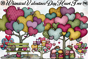 Whimsical Valentines Day Heart Tree, an Illustration by SVGArt (Thumbnail 1 of 8)