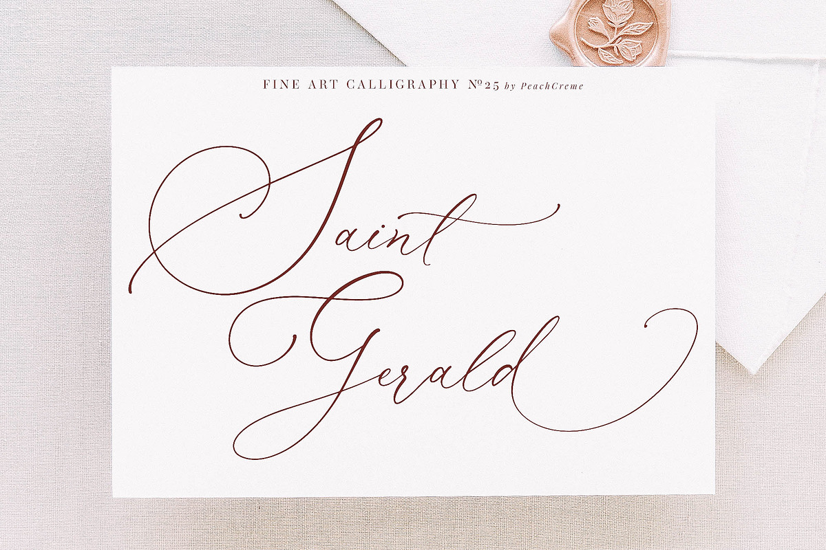 Saint Gerald//Luxury Font SALE !!!, a Handwritten Font by PeachCreme (Photo 1 of 14)