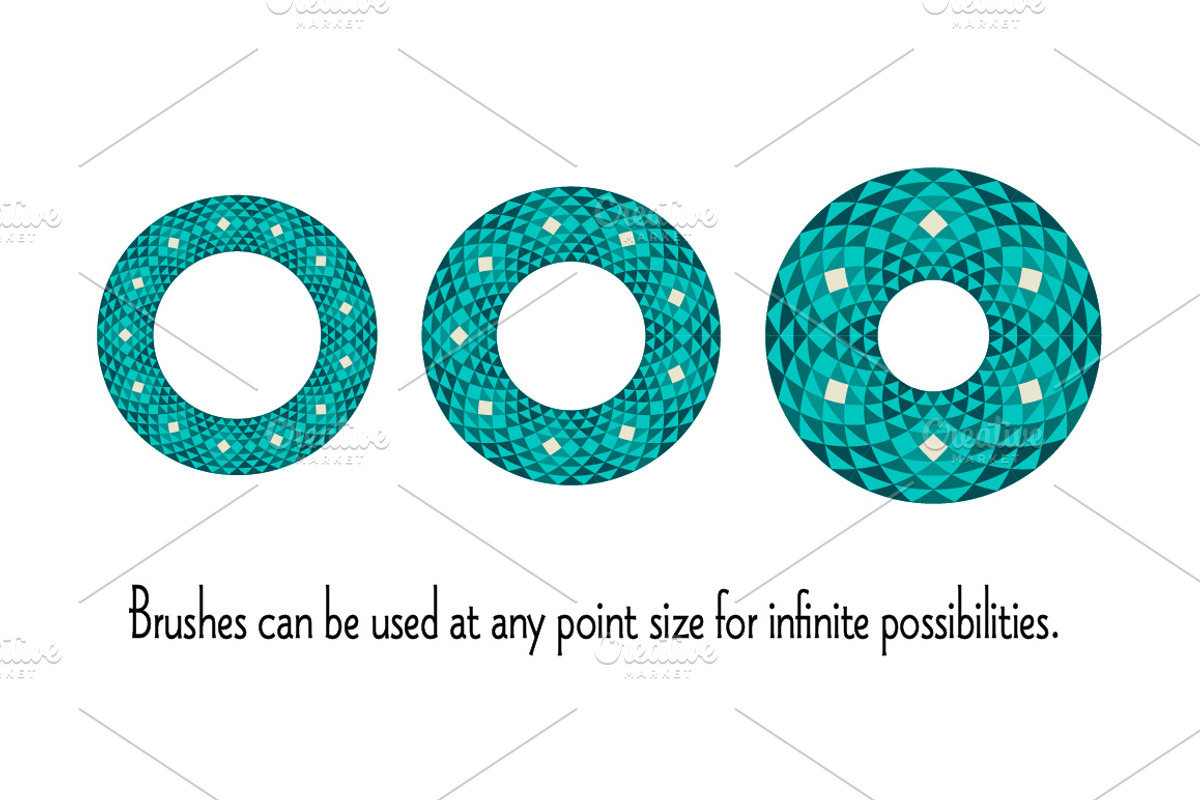 Blue Southwestern Circle Frames, a Pattern Graphic by Melissa Held Designs (Photo 3 of 3)