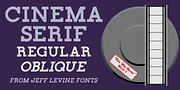 Cinema Serif JNL, a Slab Serif Font by Jeff Levine Fonts (Thumbnail 1 of 5)
