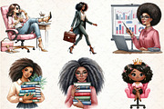 Watercolor Black Boss Lady Clipart, an Illustration by Libby Wishes (Thumbnail 3 of 10)