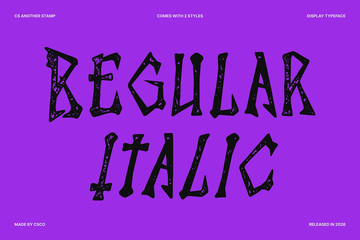 CS Another Stamp, a Serif Font by Craft Supply Co. (Photo 4 of 8)