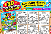 Transportation Coloring Book for Kid, an Education Illustration by Mohammad Sarfaraz (Thumbnail 17 of 17)