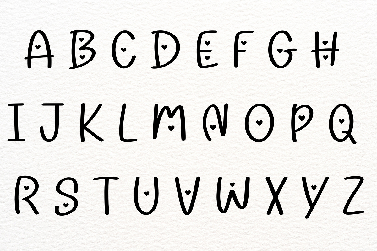 Heart shine, a Handwritten Font by Petal Pixels (Photo 2 of 9)