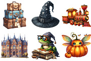 Cute Magic School Watercolor Clipart, an Illustration by Libby Wishes (Thumbnail 6 of 12)