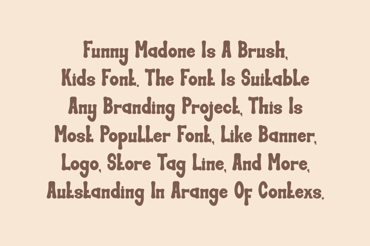 Funny Madone - Groovy & Cute Font, a Handwritten Font by QR Design Studio (Photo 3 of 7)