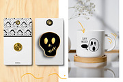 Spooky season / Halloween faces set, an Illustration by brialinas (Thumbnail 4 of 13)