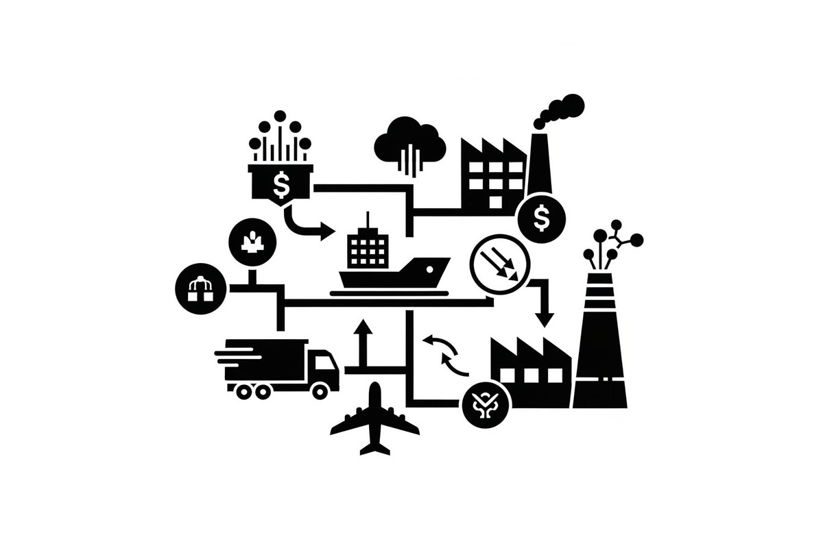 Logistics Hub Silhouette Set, a Graphic by hafijul (Photo 5 of 14)