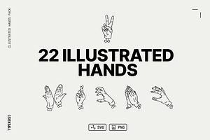 Illustrated Hands Vector Pack